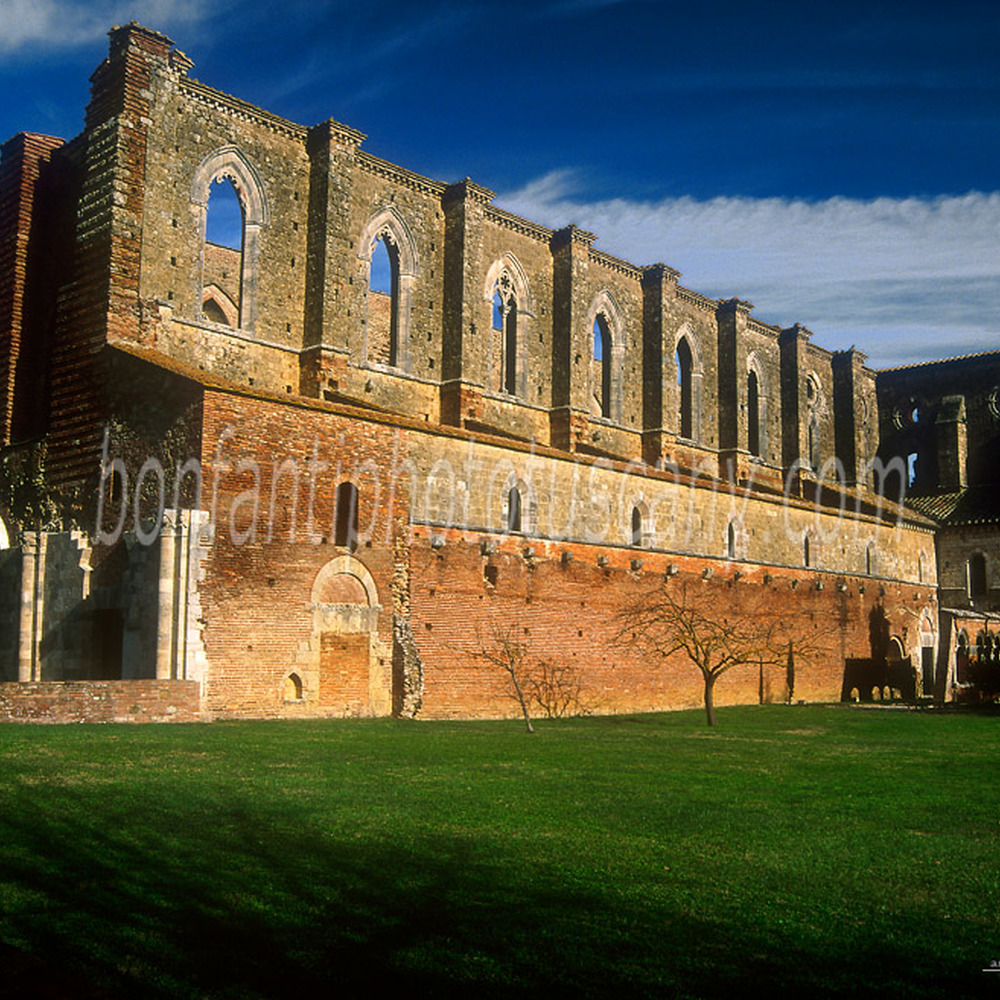 abbazia di san galgano veduta laterale