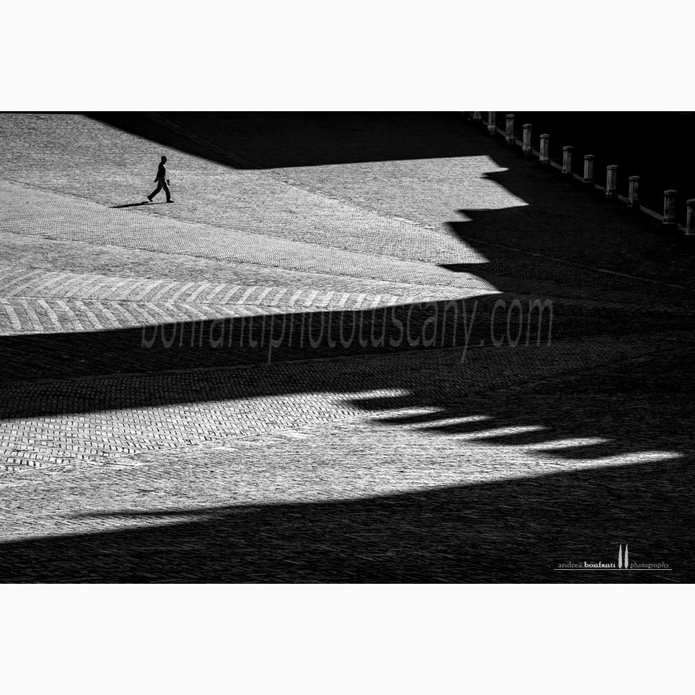 piazza del campo b&w - siena