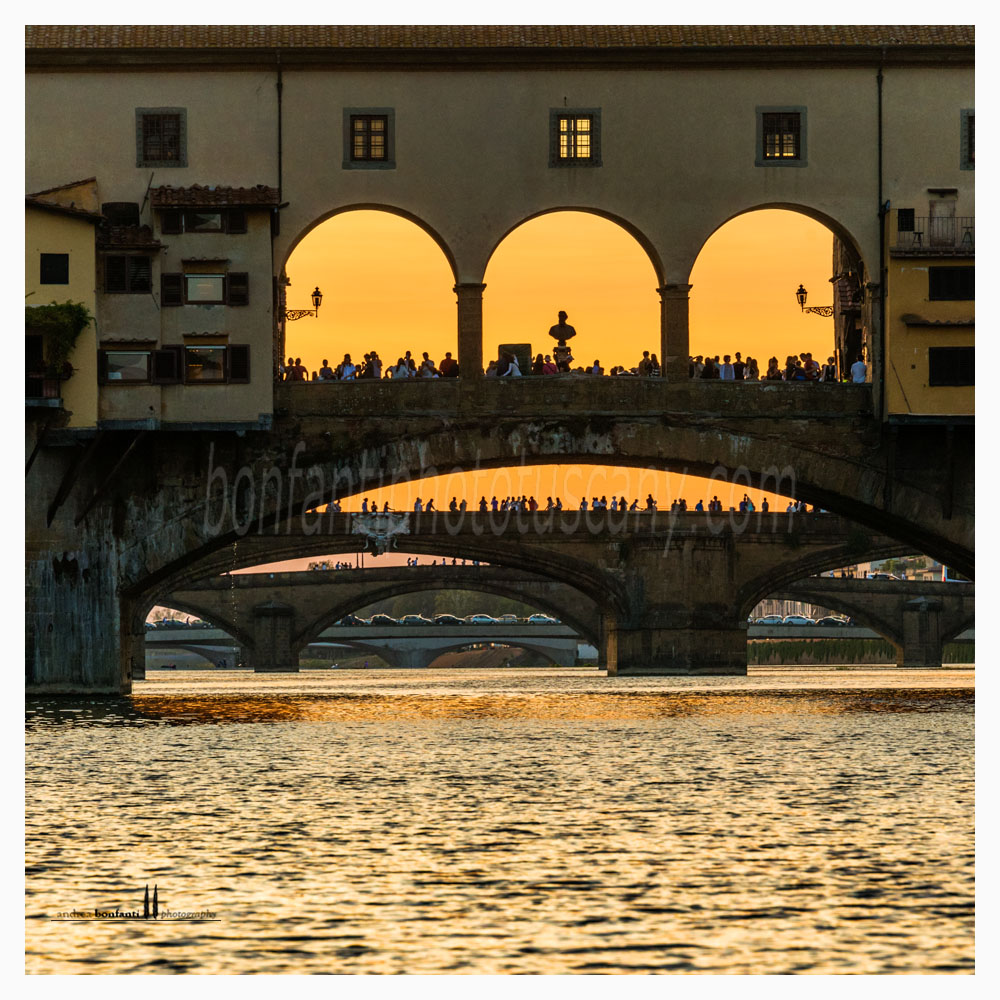 ponti sull'Arno dalla barchetta di un renaiolo - Firenze ponti sull'Arno dalla barchetta di un renaiolo - Firenze